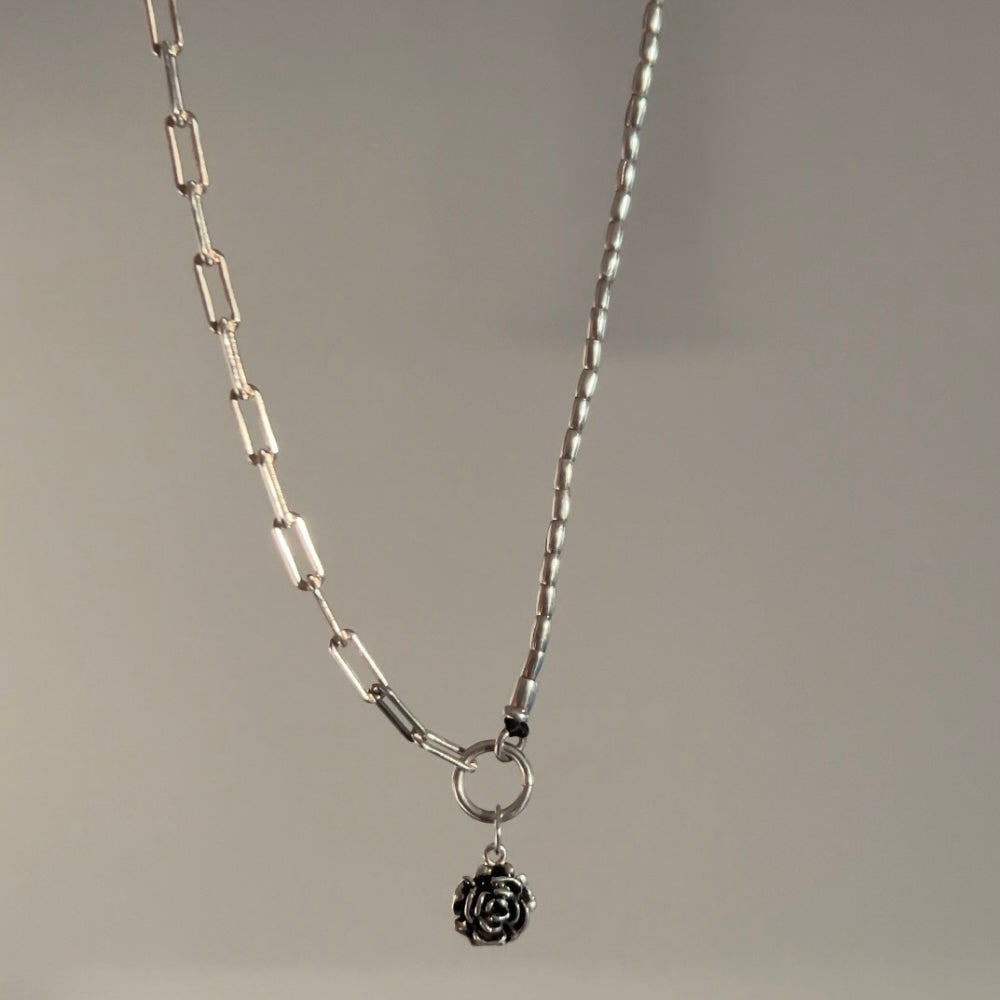 Customisable Charm Necklace - Half Beaded & Half Chain